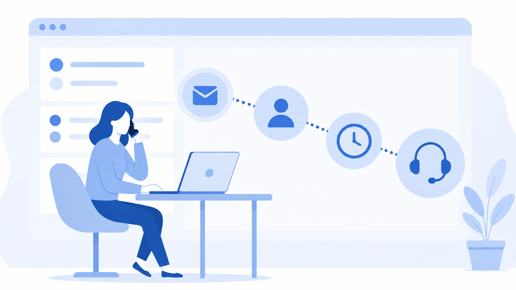 How to Set Up CRM for a Private Clinic: A Practical Guide 4 Healthcare lead management illustration showing a patient enquiry being routed to a team member for rapid follow-up and response.