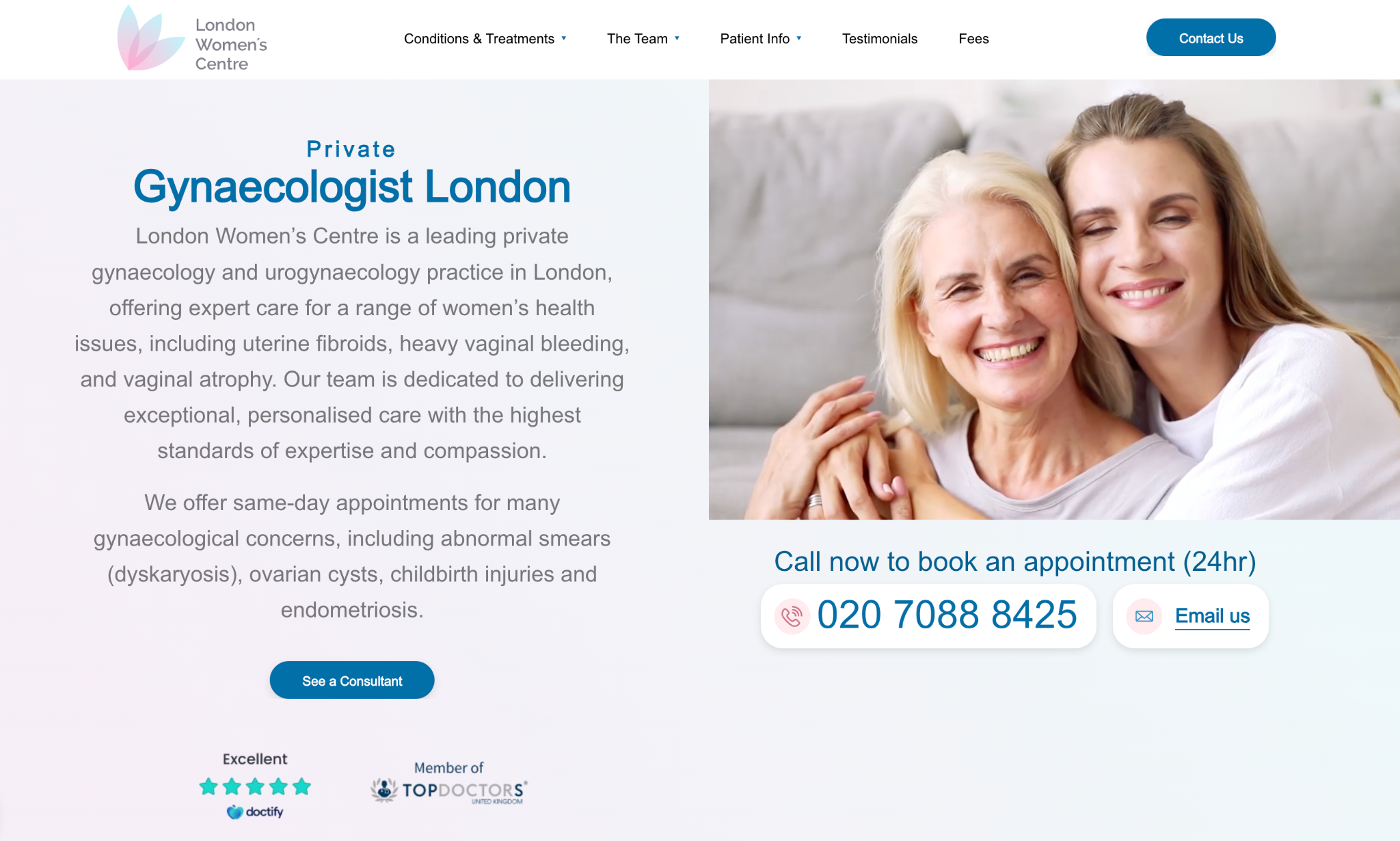 Digital Marketing Strategies for Healthcare: What Works, What Wastes Budget (UK 2026) 1 KD Web built a site for London Women's Clinic, with the phone number, a short form and trust signals kept above the fold.